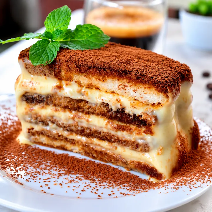 Hausgemachtes Tiramisu mit Kakao